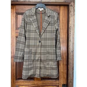 Philosophy long plays single button blazer M